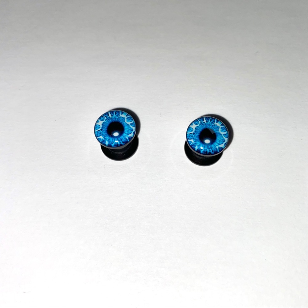 Eye Ball Ear Gauge Plugs, 0g (8mm)